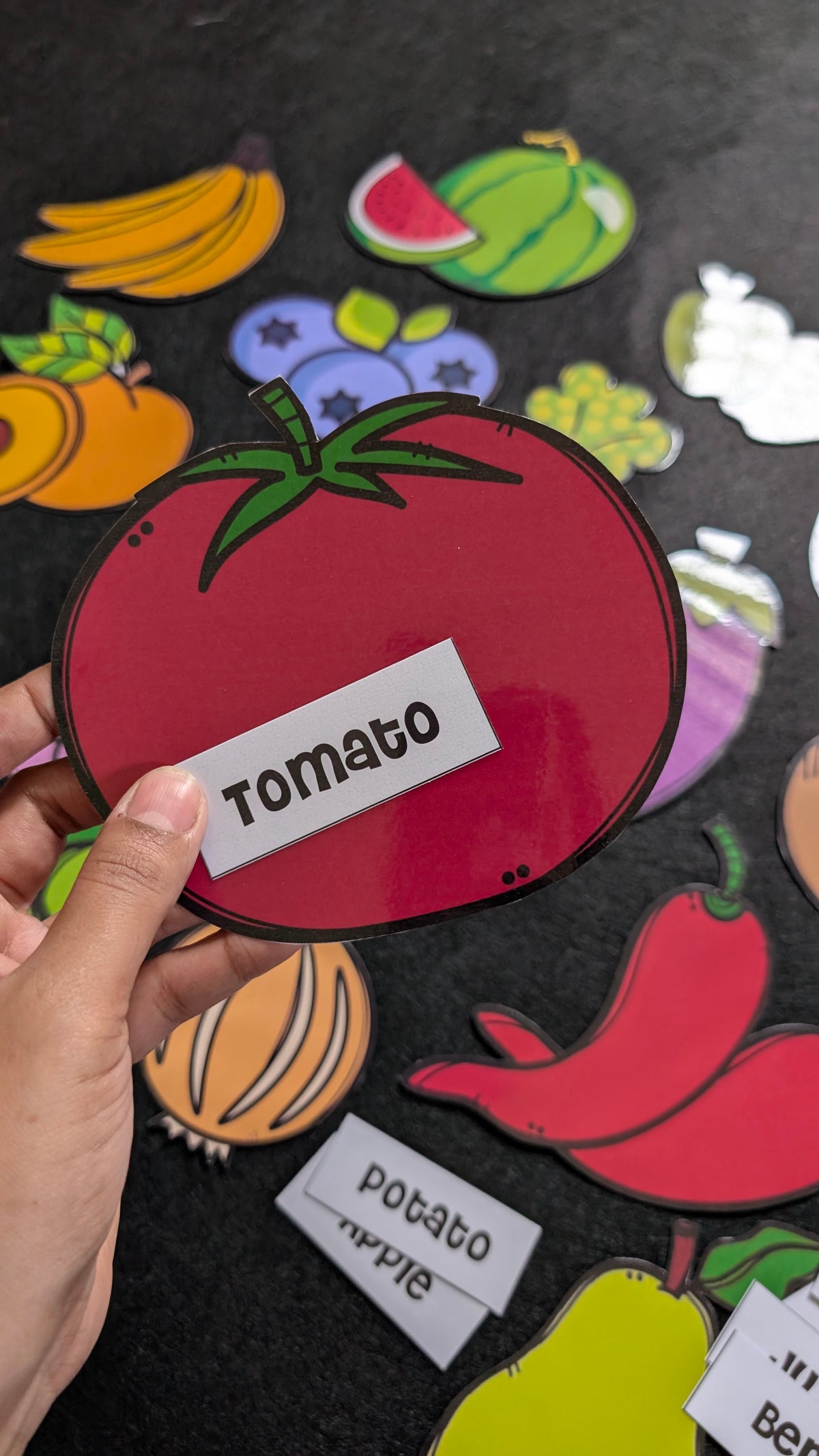Fruits, Vegetables ,Profession Names Sorting