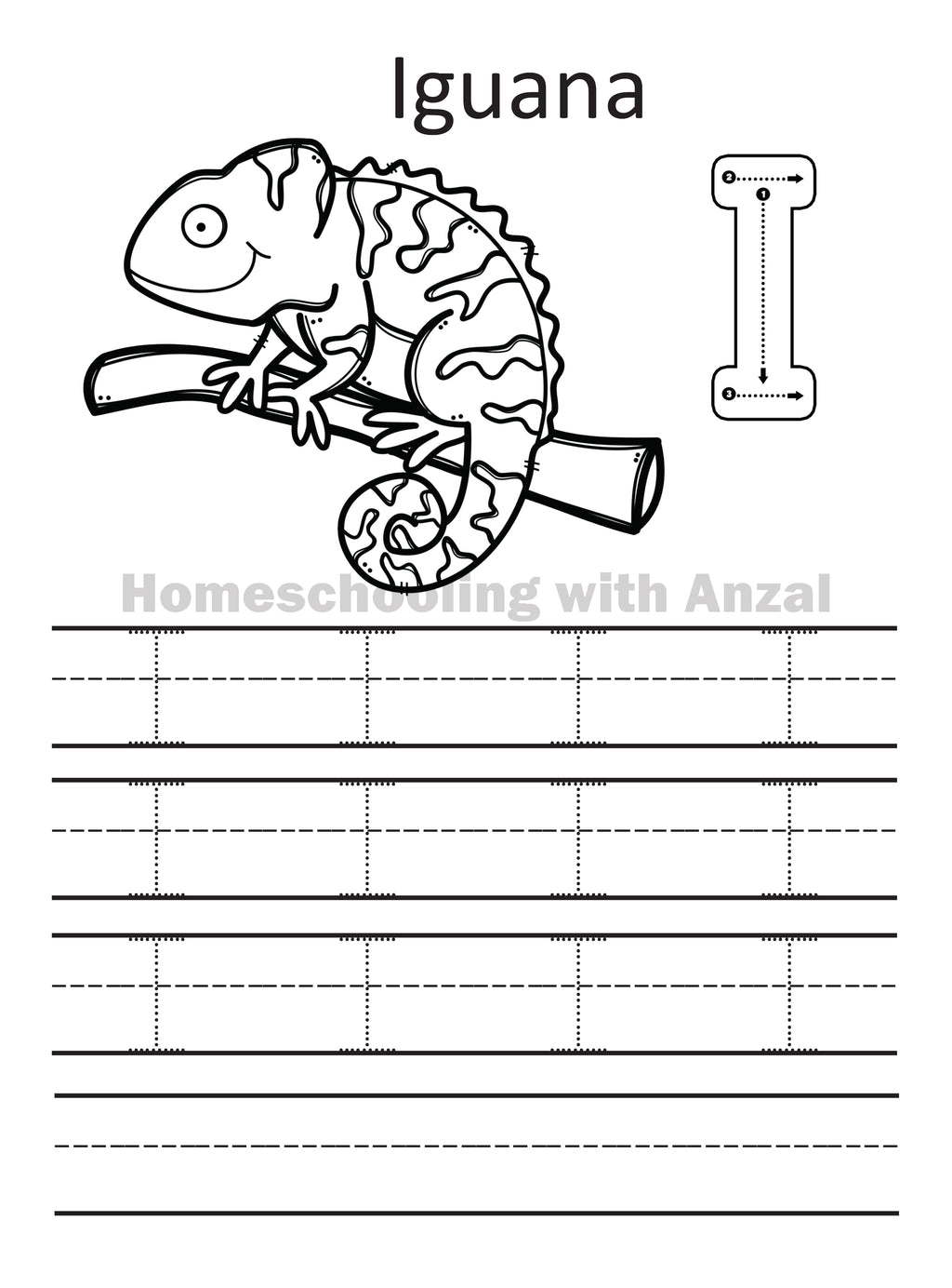 A to Z Alphabets (Capital letters) JUNGLE Tracing book