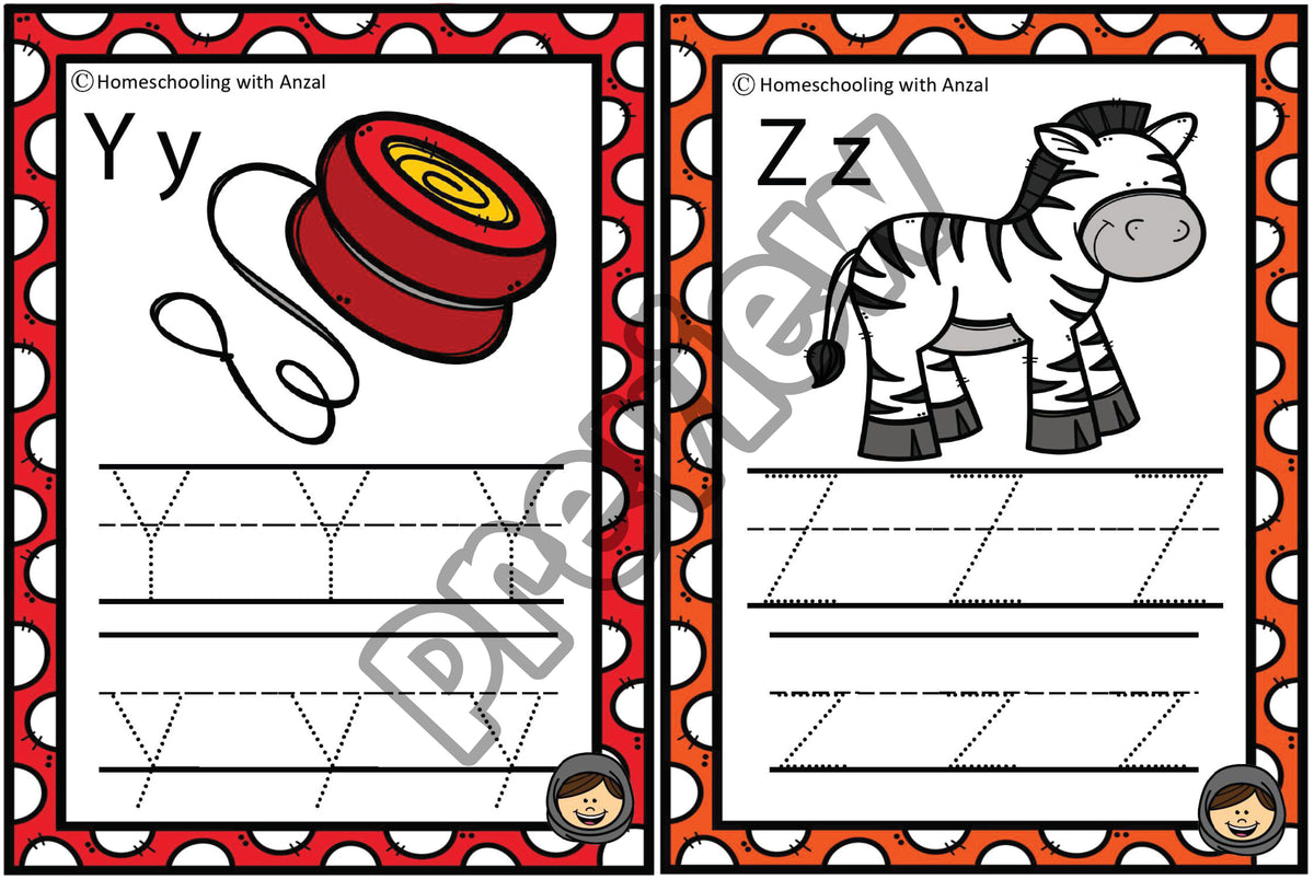 Alphabets Tracing Cards