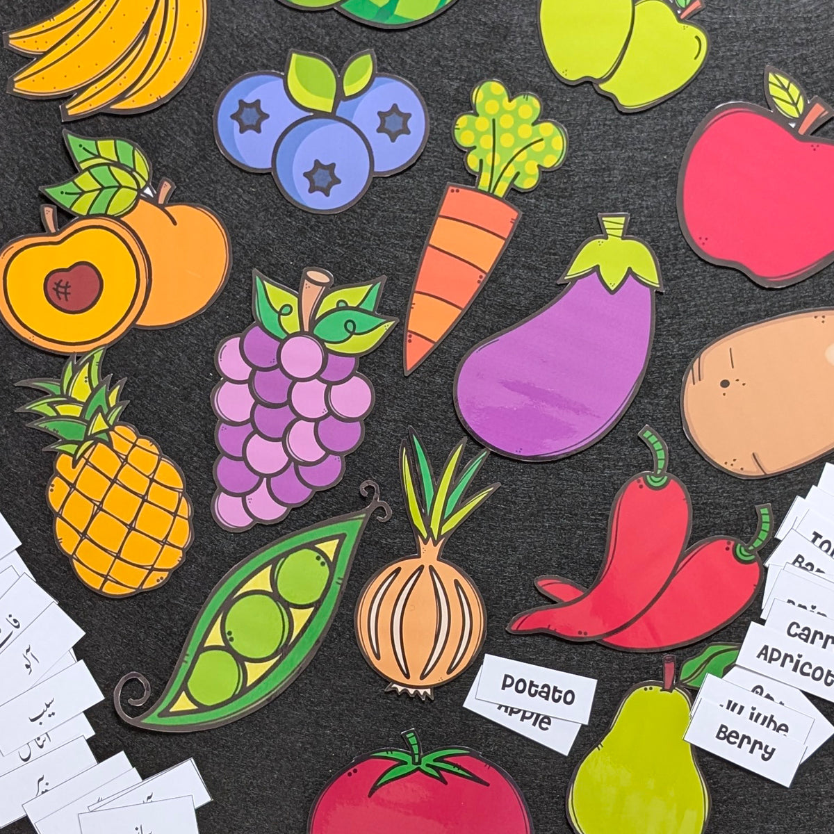 Fruits, Vegetables ,Profession Names Sorting