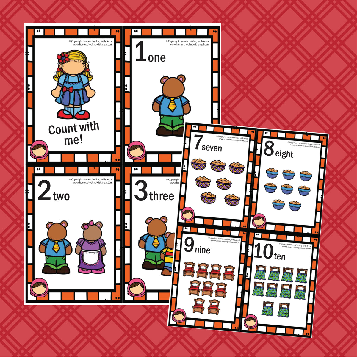 Bear Number Cards