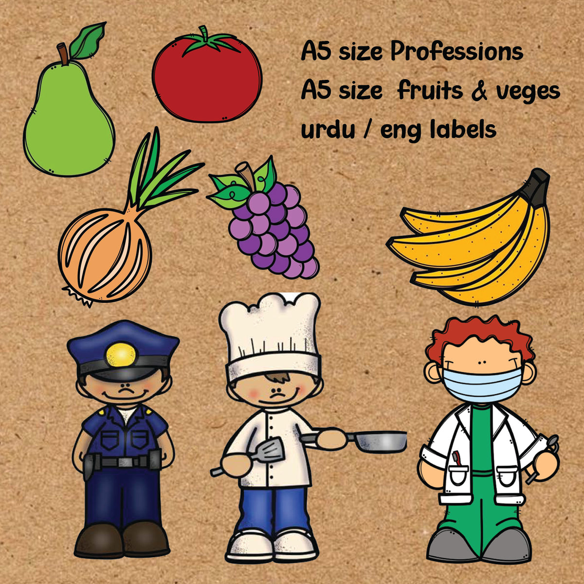 Profession, Vege, Fruit Classroom Decor