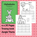 a-z Alphabets (Small letters) Jungle Tracing Book