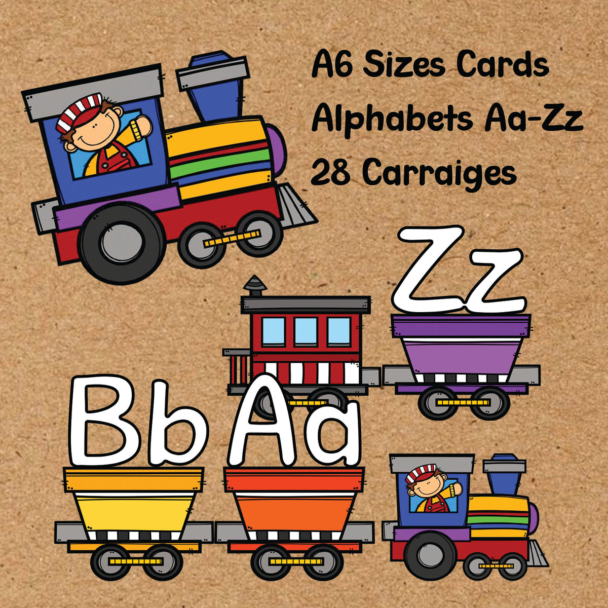 Aa - Zz Train Classroom Decor